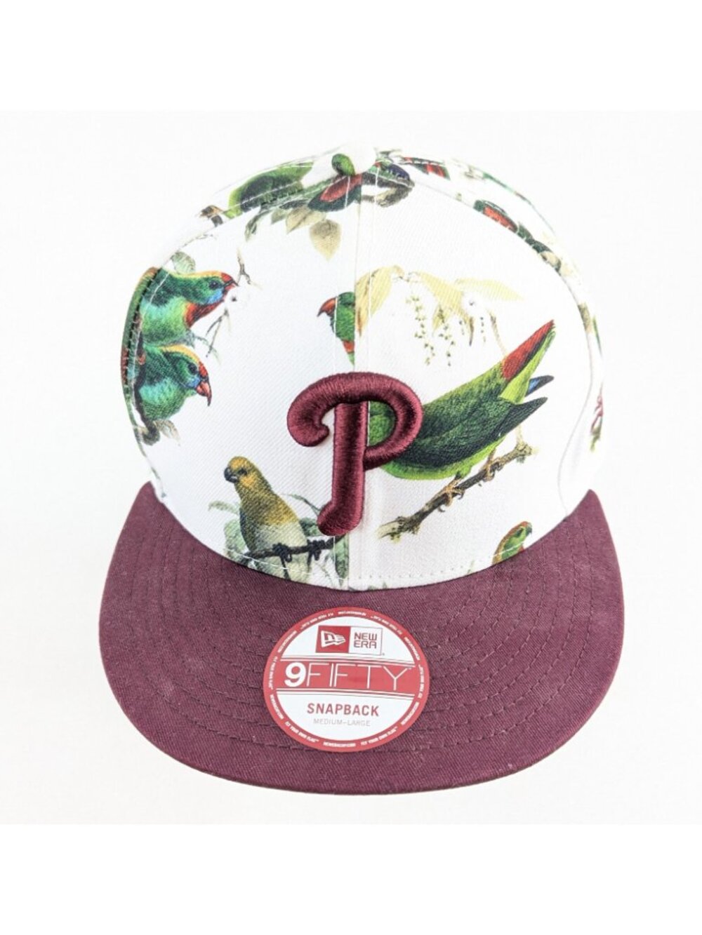 New Era Philadelphia Phillies 9FIFTY Hat Snapback MLB Tropical Birds Cap - NWOT - Picture 2 of 9